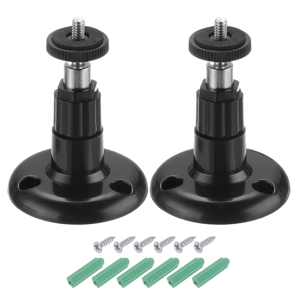 2 Pack Wall Mount Security Camera Bracket 3.7" Mounting Black, Plastic