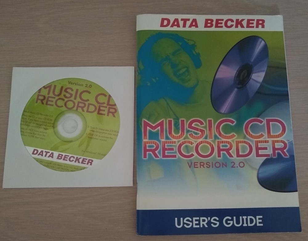DATA BECKER MUSIC CD RECORDER 2.0 Software Manual Disk Win 95/98