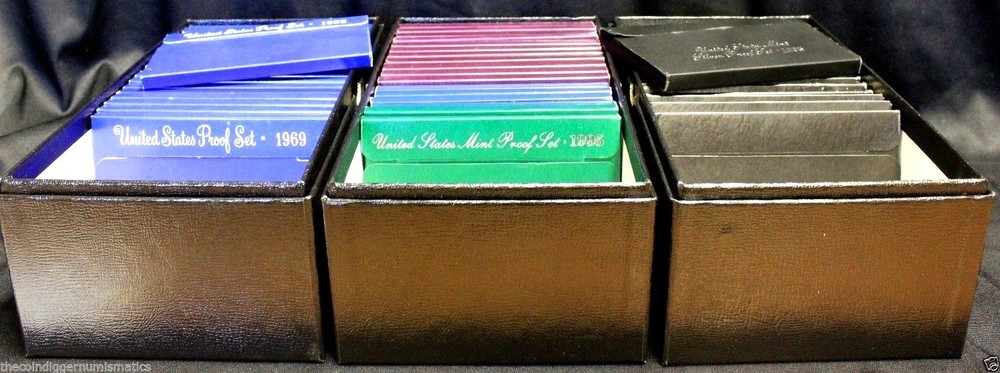 3 Proof Set Holder Storage Box Silver U.S. Mint Sets Heavy Duty Boxes Guardhouse