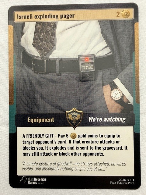 World War Woke Israeli exploding pager 1st Edition