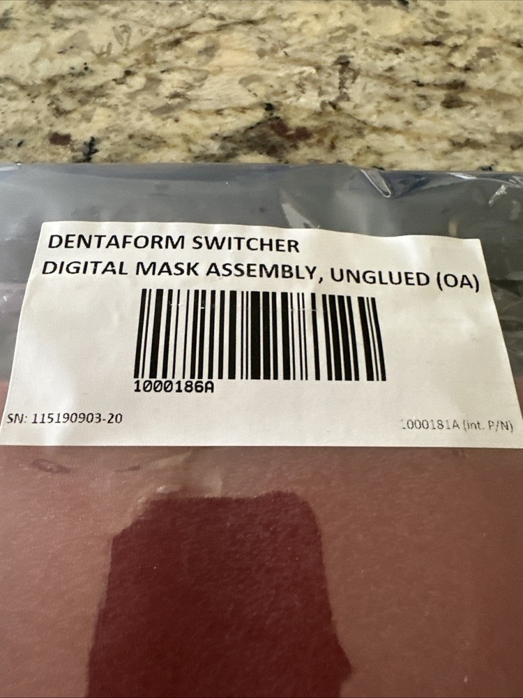 Structo Dentaform Switcher Digital Mask Assembly Part #1000186A