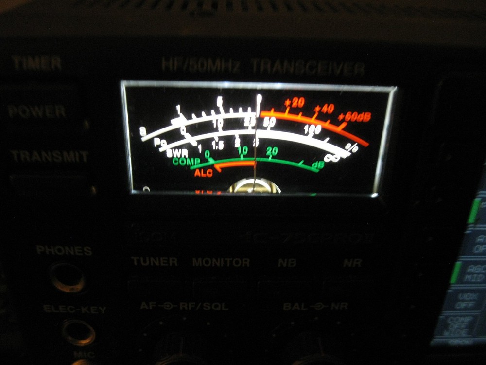 Icom IC-756PROII Front panel meter in Excellent shape