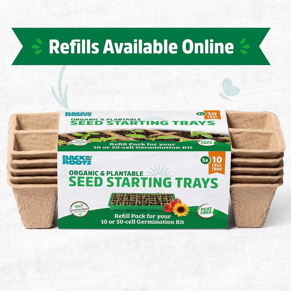 Eco-Conscious 10-Cell Germination Kit - Biodegradable Pots & Recycled Plastic