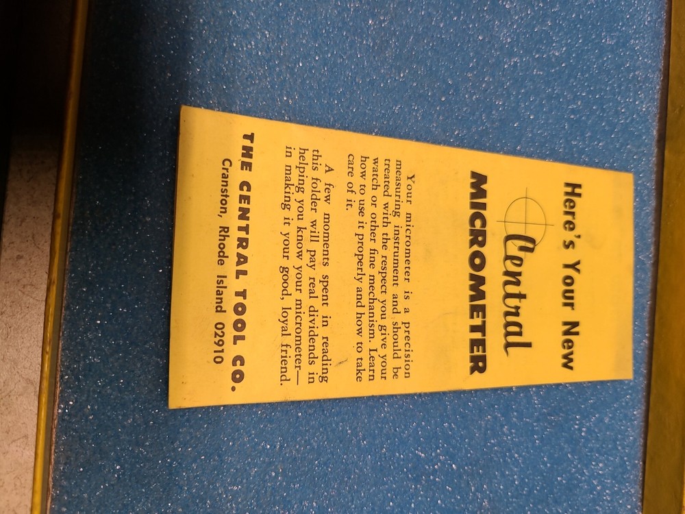 CENTRAL TOOL CO #52RL 4"-5" Micrometer Spindle Lock and Friction Stop