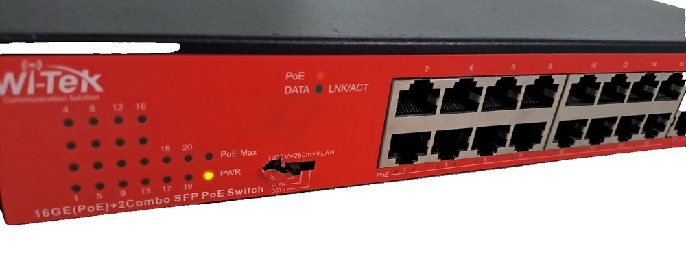WI-TEK COMMUICATION SOLUTION WI-PS318GFH 18 PORT SWITCH
