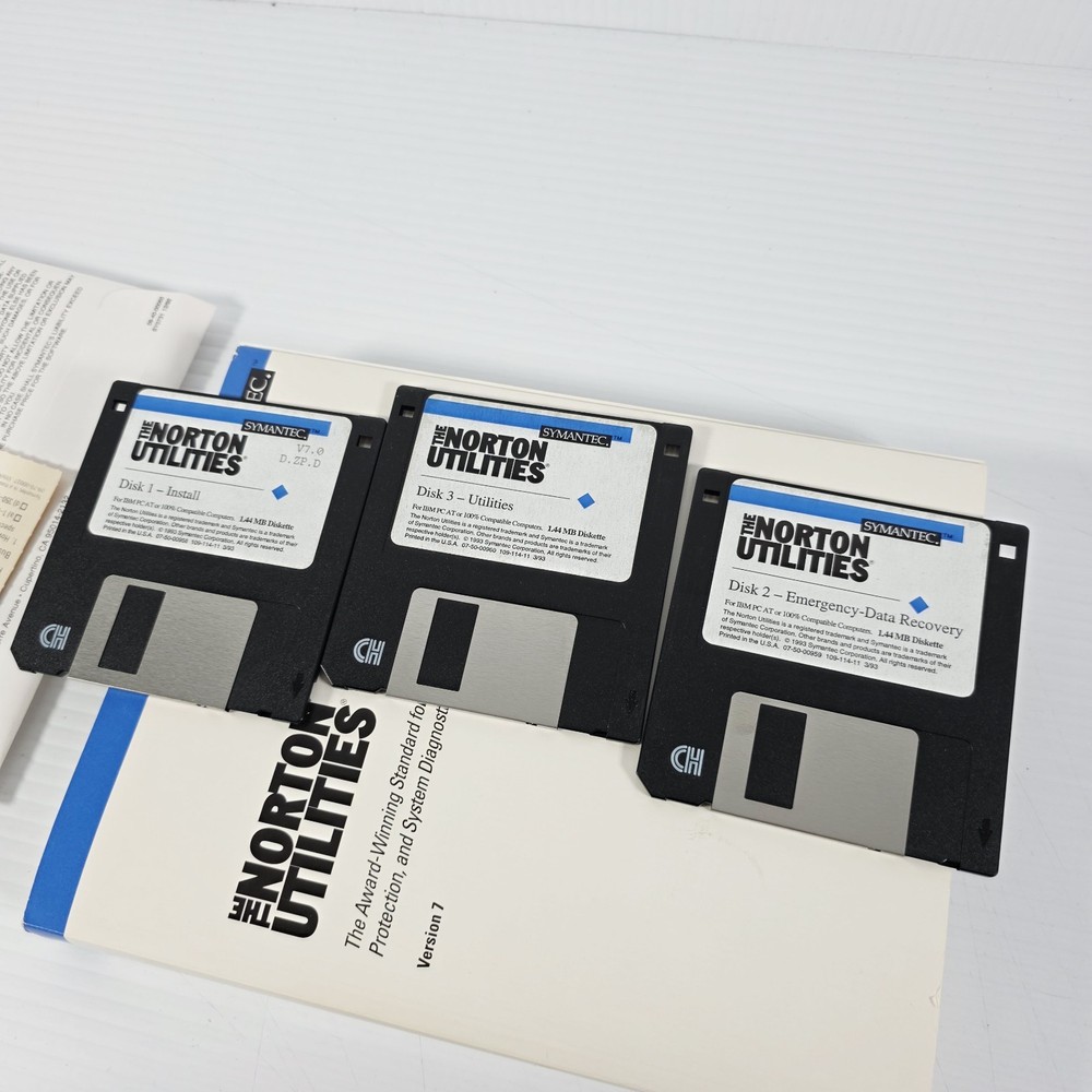 The Norton Utilities New Version 7.0 1993 Symantec
