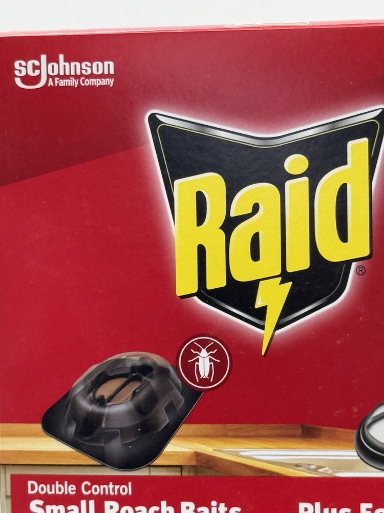 2 RAID Small Roach Baits (12) + Egg Stoppers (3) NIB