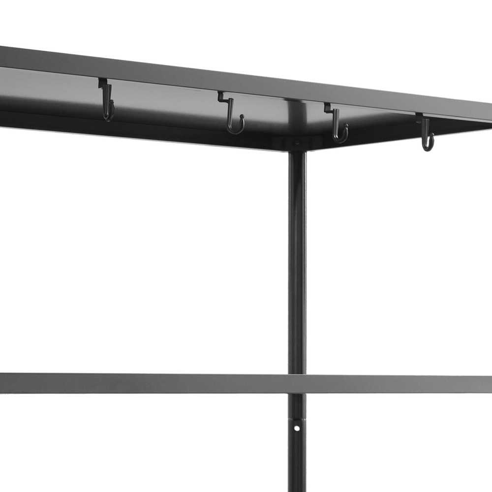 Adjustable Kitchen Storage Rack with Wheels, Storage Rack, 5 Tier Storage Rack