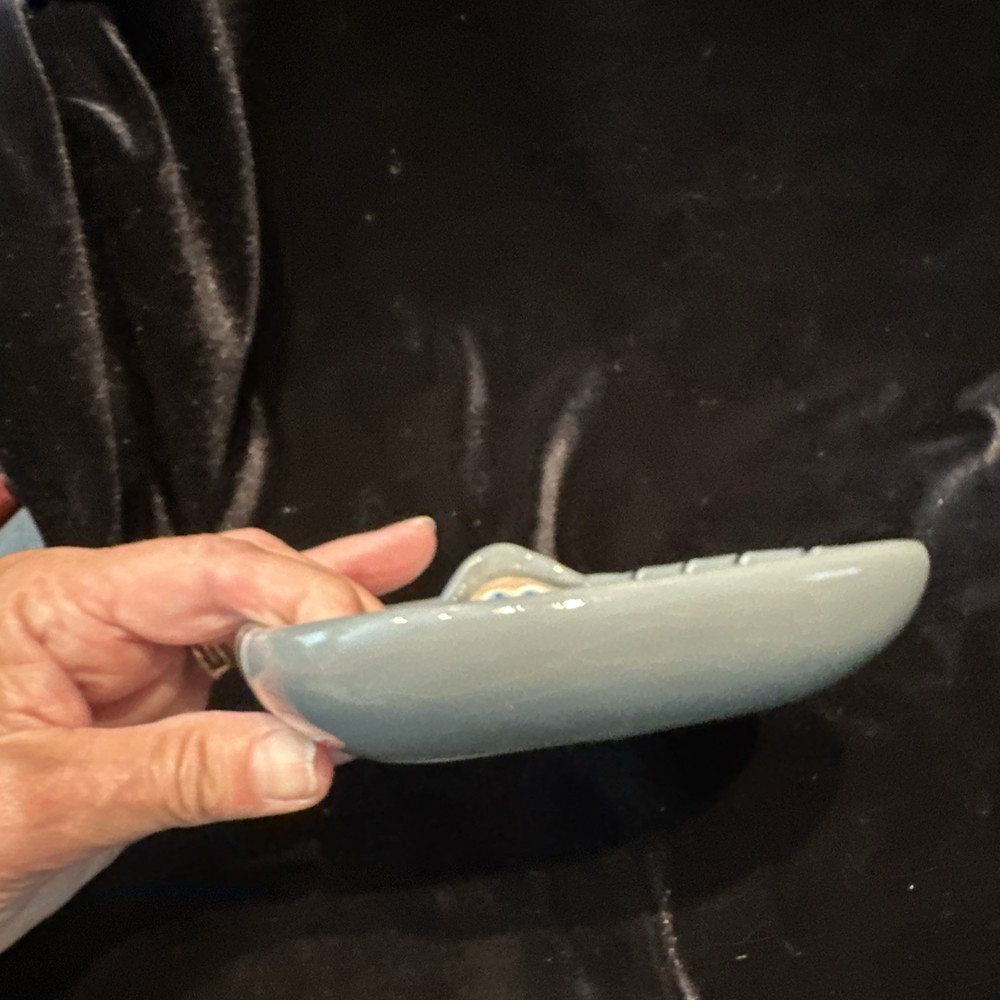 Gray Stripe Ceramic Cat Candy Dish