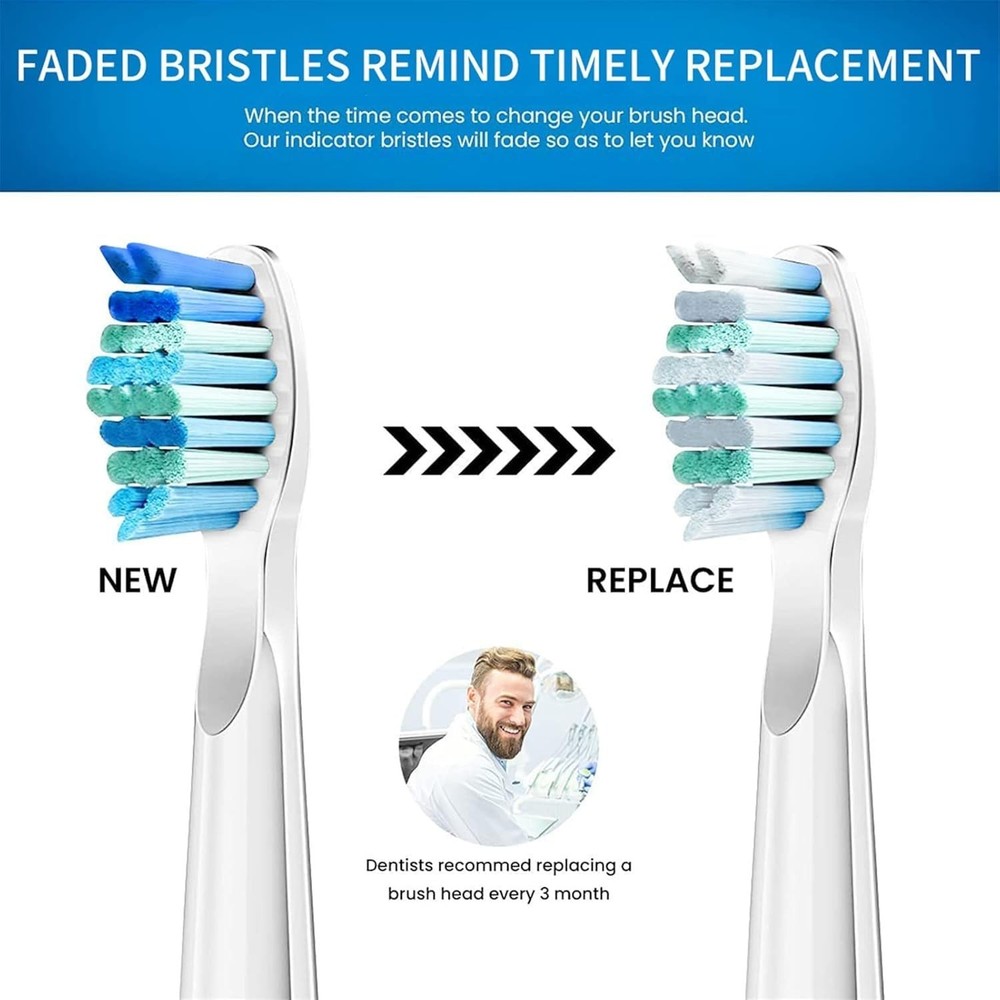 Expertly Designed 5 Pack Toothbrush Replacement Heads - Gentle & Effective