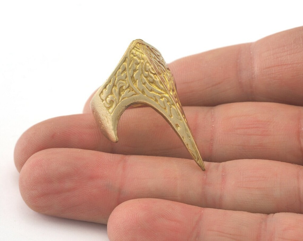 Helmet Ring Adjustable Ring Raw Brass (19mm 9US inner size) 231