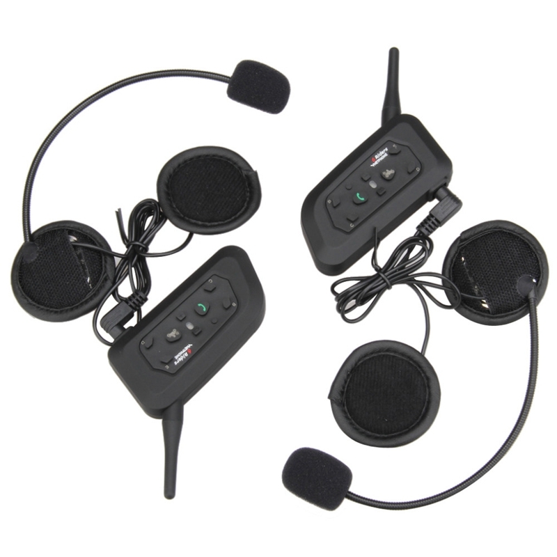 2X Bluetooth Motorcycle Helmet Intercom Interphone Headset Intercomunicador