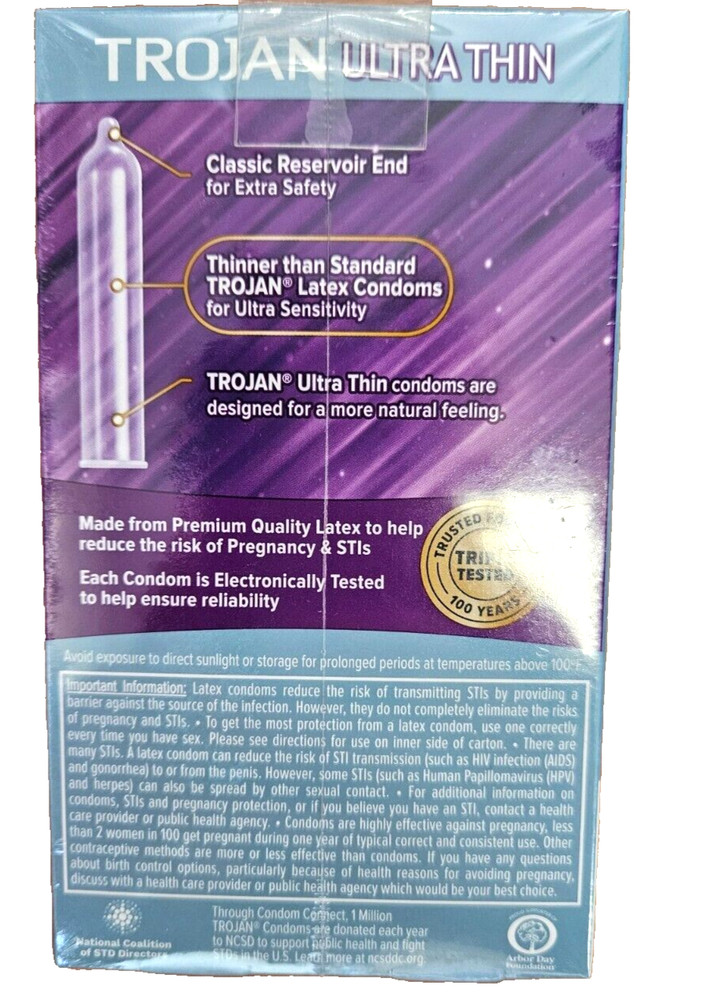 Trojan Ultra Thin Condoms 12 ct Blue__