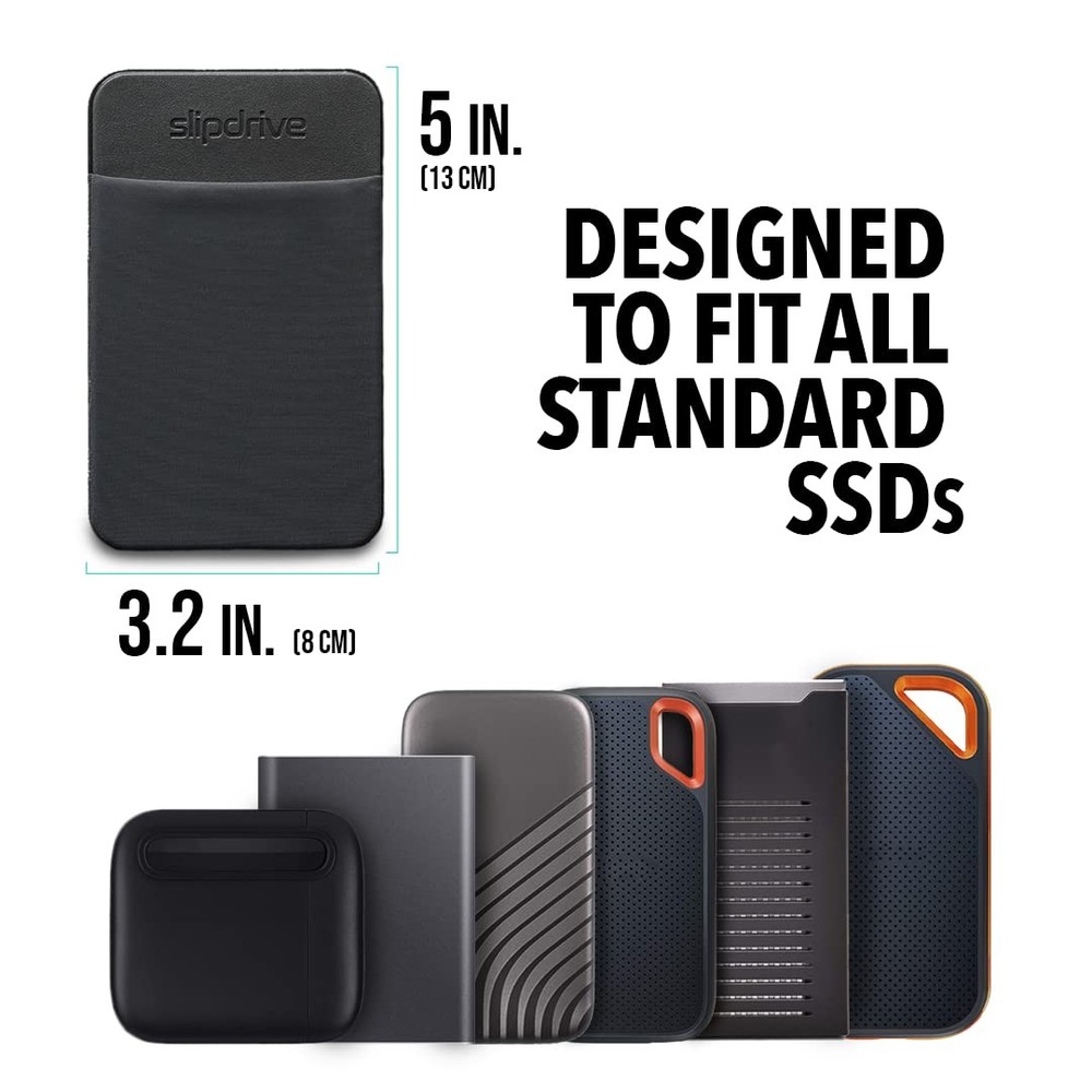 - Portable Hard Drive Sleeve for Laptop - SSD Solid State Drive - Reusable Ad...