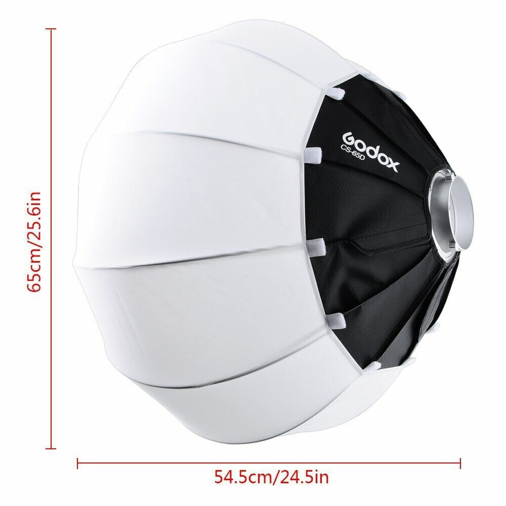 Godox CS-65D 65cm Bowens Collapsible Lantern Globe Shape Softbox + Light Stand