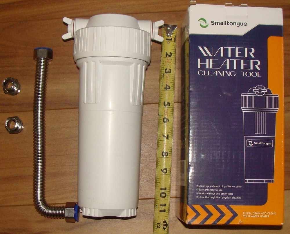 NIB Smalltongue Water Heater Cleaning Tool, Completely Dissolves Scale Sediment