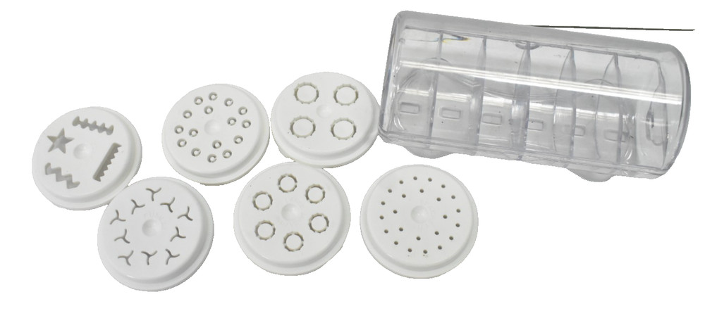Pasta Machine Cutter Attachments For Assorted nozzle Styles White Plastic