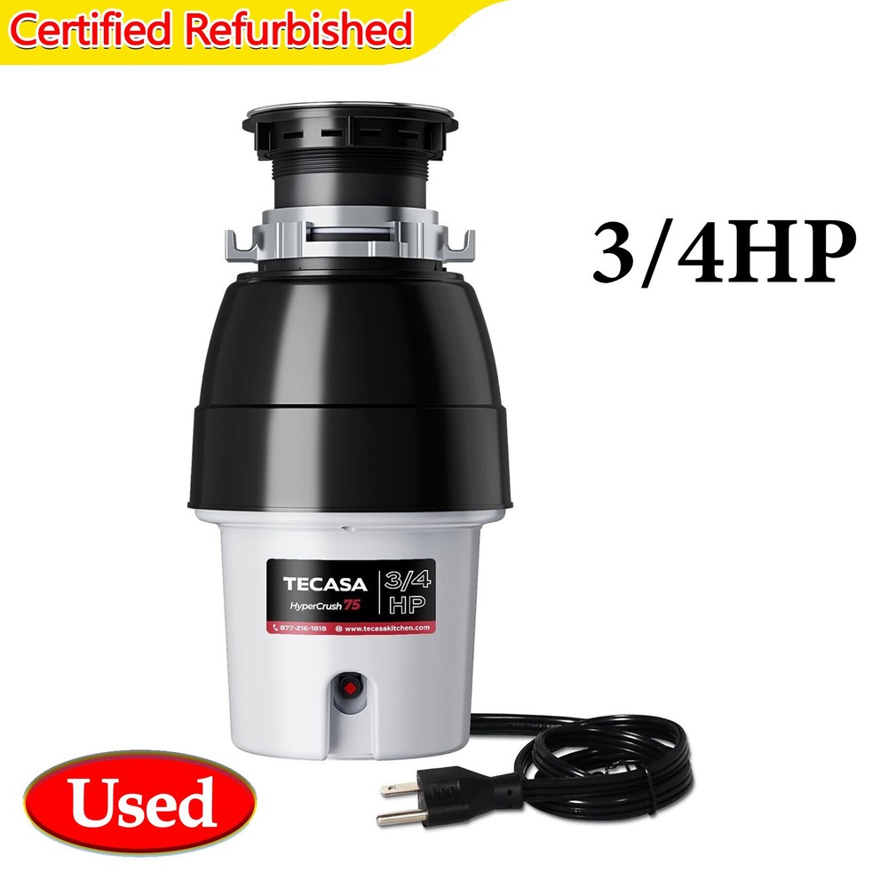 【90% NEW】3/4 HP Garbage Disposal Continuous Feed Disposer Corded EZ Mount