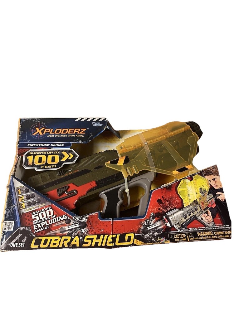 Xploderz Firestorm Series Cobra Shield Toy Blaster Includes 500 Ammo Rounds NEW