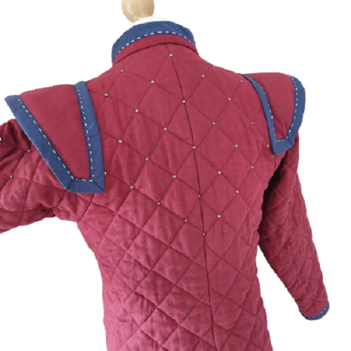 Aketon Jacket Larp Thick Padded Medieval Gambeson Protective Coat Armor Sca