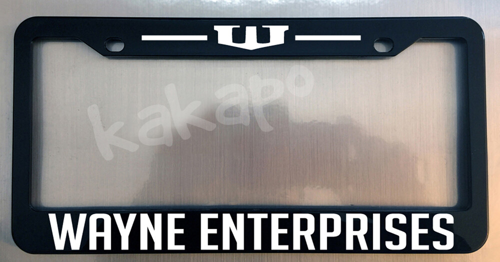 Wayne Enterprises Black License Plate Frame Batman fans