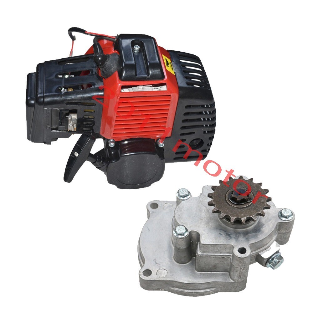 2 Stroke 50cc 49cc Engine Motor Gearbox Pull Start Go Kart Scooter Mini ATV Quad