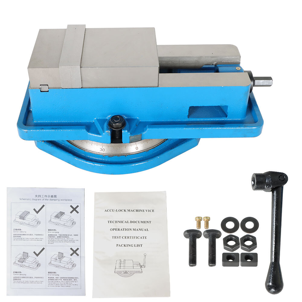 CNC Lockdown Vise Precision Milling Machine Bench Clamp Vice With Base 4Inch New