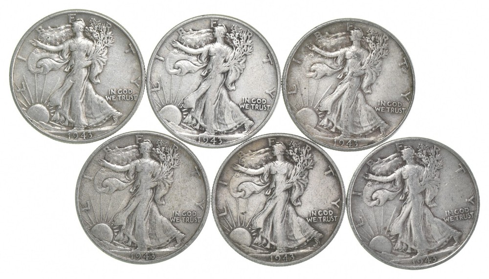 1943 XF Walking Liberty Half Dollar