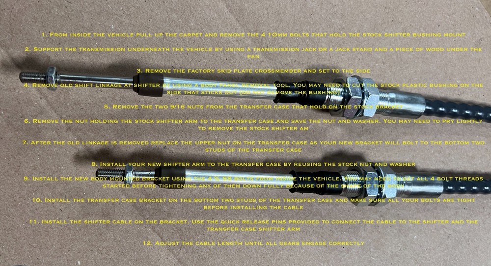 Savvy Jeep Wrangler 97-06 231 Transfer Case Cable Conversion