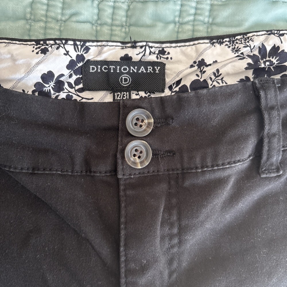 Dictionary Size 12/31 Petite Chino Stretch Button Stretch Soft EUC