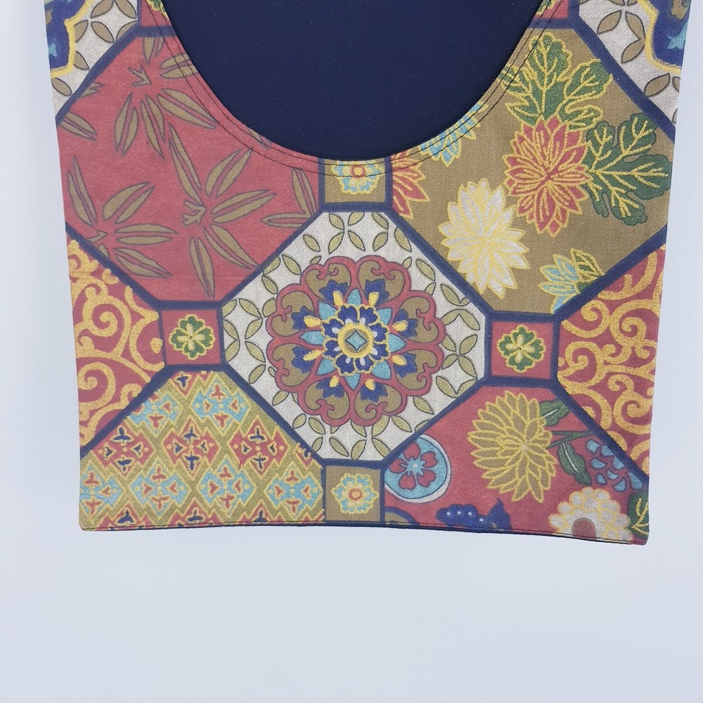 Peg Bag Handmade Gold Red Patterned Front Lined Laundry Clothes Peg Holder