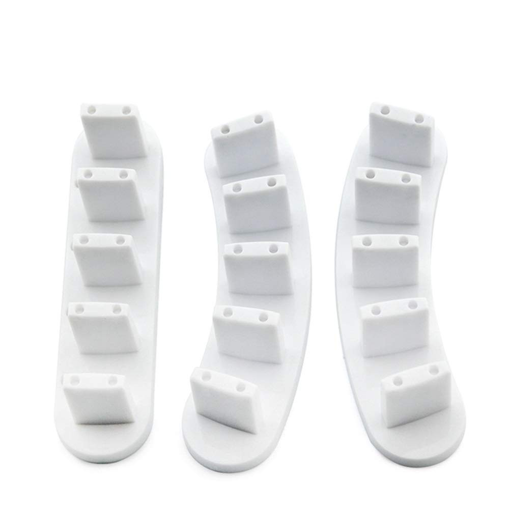 3Pcs False Nail Art Tips Practice Display Stand Tool with 10 Pcs False Nail Tips