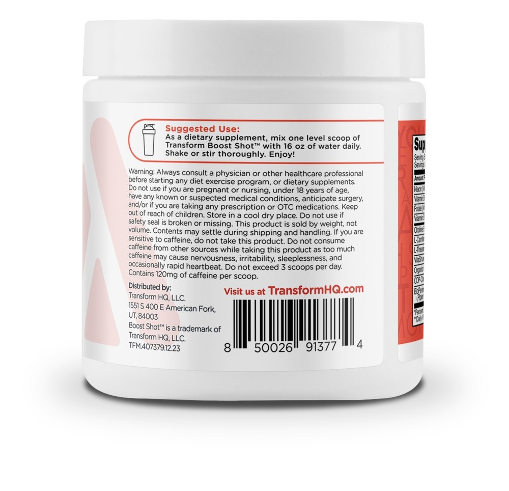 TransformHQ Boost Shot (Rocket Pop) 28 Servings- Powder Supplement
