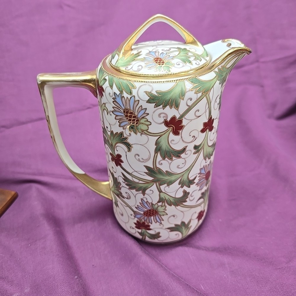 Nippon 7" Hand Painted Teapot