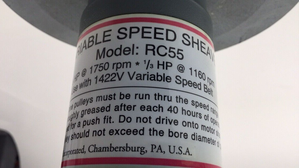 TB Woods RC55 Variable Speed Sheave 0.625 (5/8") Bore