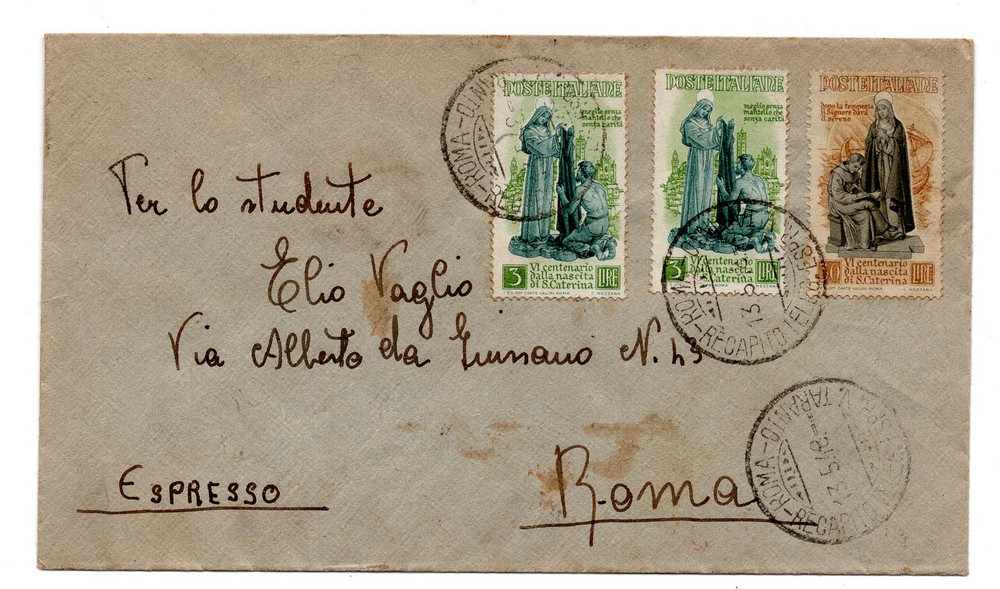 S. Caterina Lire 30 + complementary on express envelope