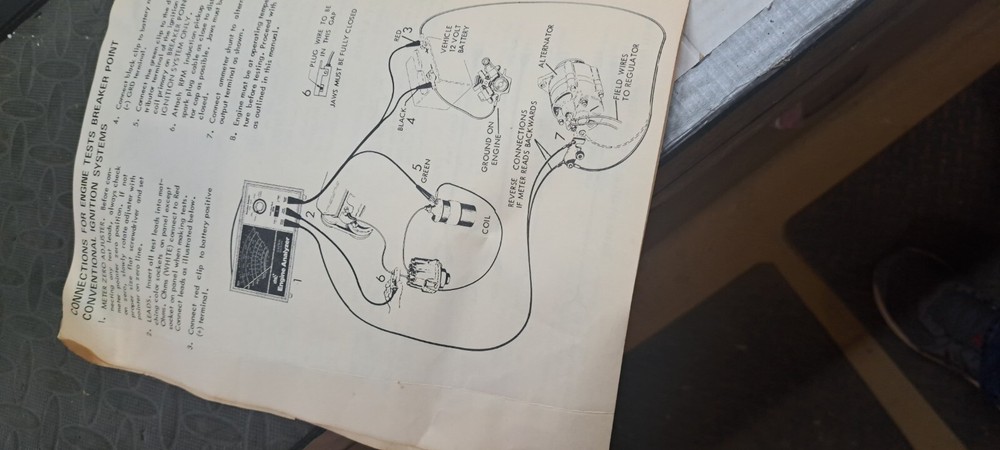 Sears Solid State Electronic Engine Analyzer Model 161.214230 2 CABLES, READ