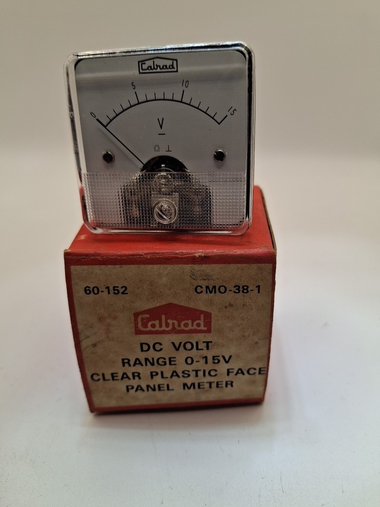 Calrad DC Volt  Panel Meter Clear Plastic Face CMO-38-1---- J1