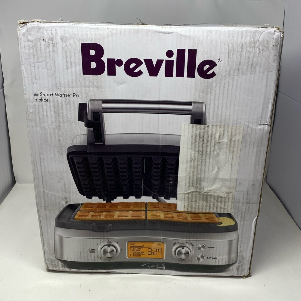 Breville Smart Waffle Pro 4-Slice Waffle Maker - Silver
