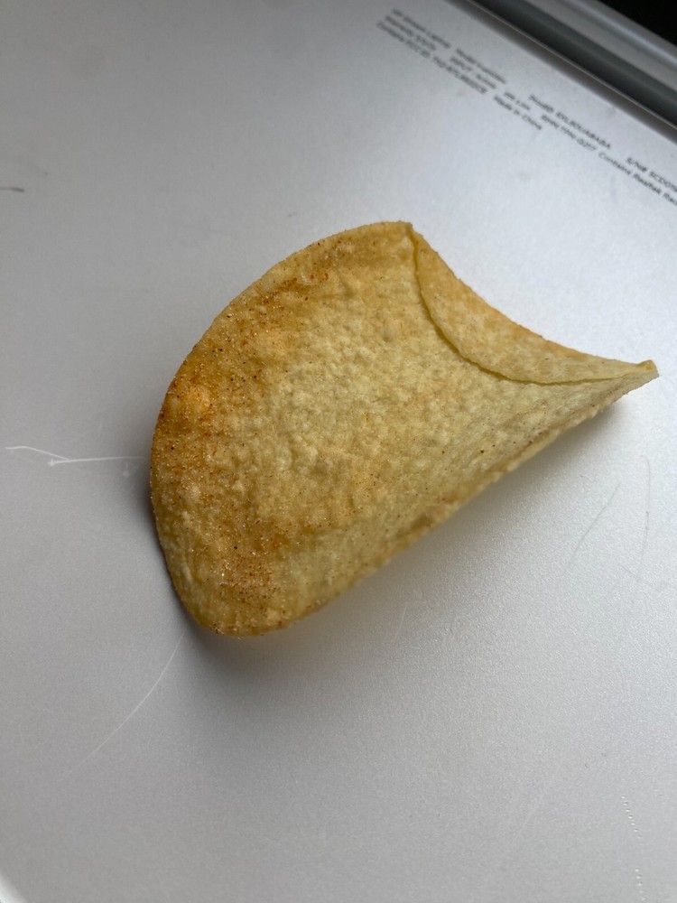 folded pringle (barbecue flavor)