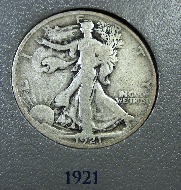 1921 Walking Liberty Half Dollar - VG / Very Good