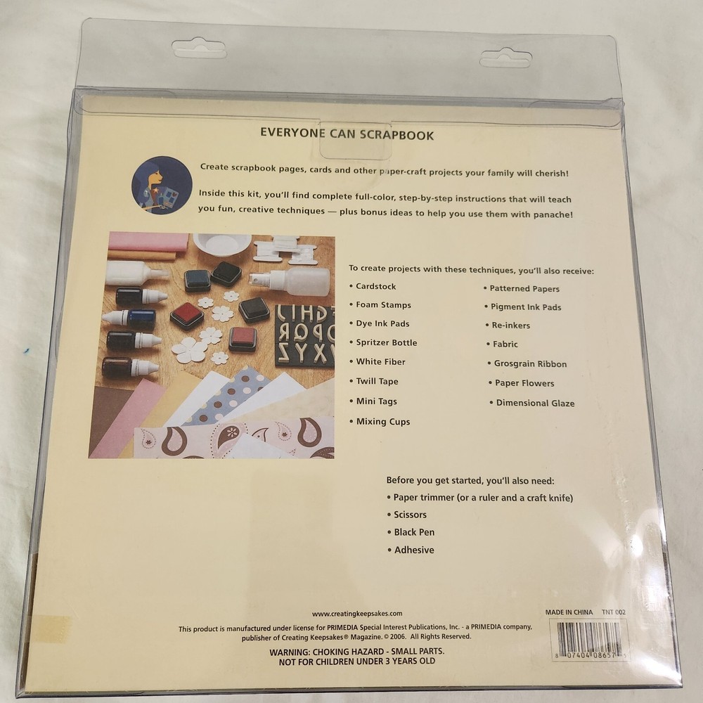 NEW Creating Keepsakes Scrapbook Inking Kit 9 Projects Embellishments - 2006