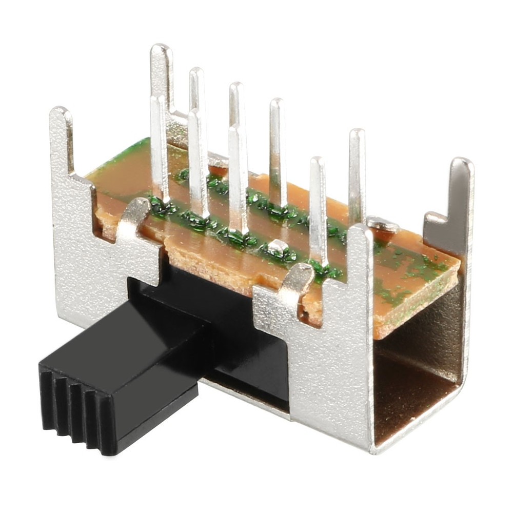 20pcs 7mm Vertical Slide Switch Spdt 1P2T 3 Terminals Locking