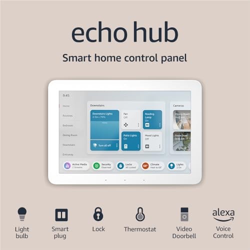 Amazon Echo Hub, 8” smart home control panel with Alexa+ Early Glacier White