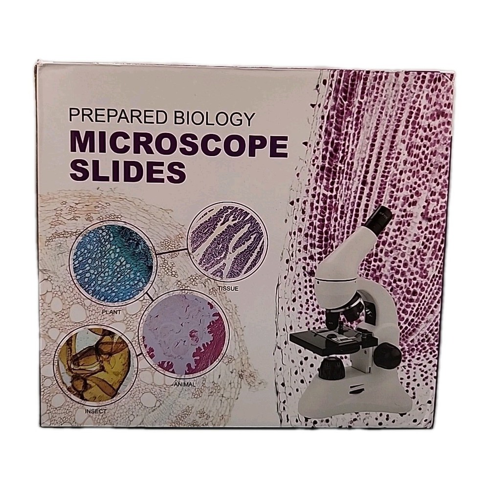 NEW Maxlapter 100 Microscope Slides with Specimens 100 Pcs