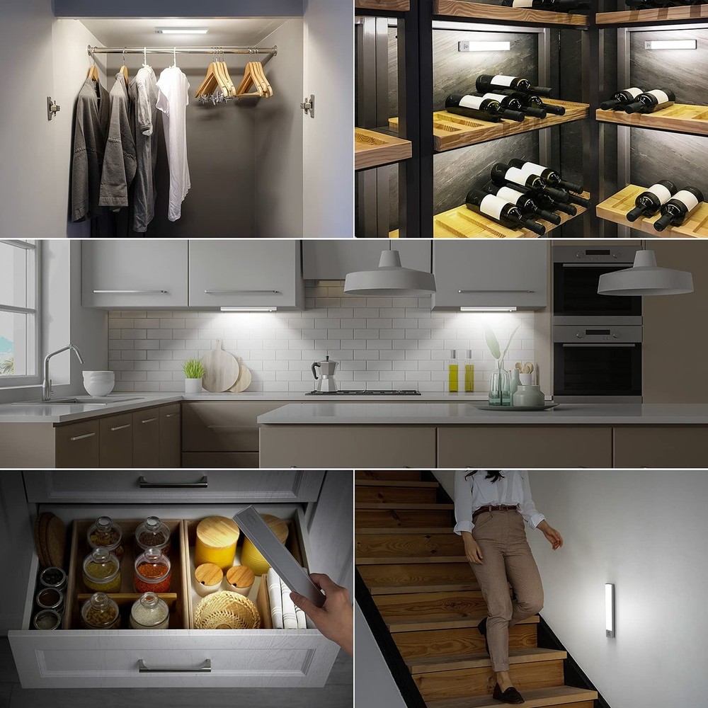 36 LED Motion Sensor Closet Lights Rechargeable Under Cabinet Lighting