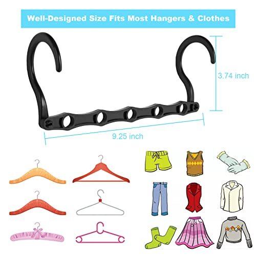 10 Pcs Magic Hangers Space Saving Clothes Organizer for College Doorm Essentials