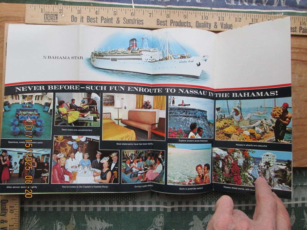 ss bahama star brochure deck plan 1962