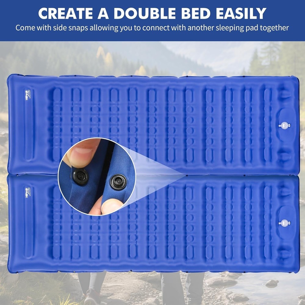 Convenient 4" Extra-Thick Inflatable Sleeping Mat for Camping & Backpacking