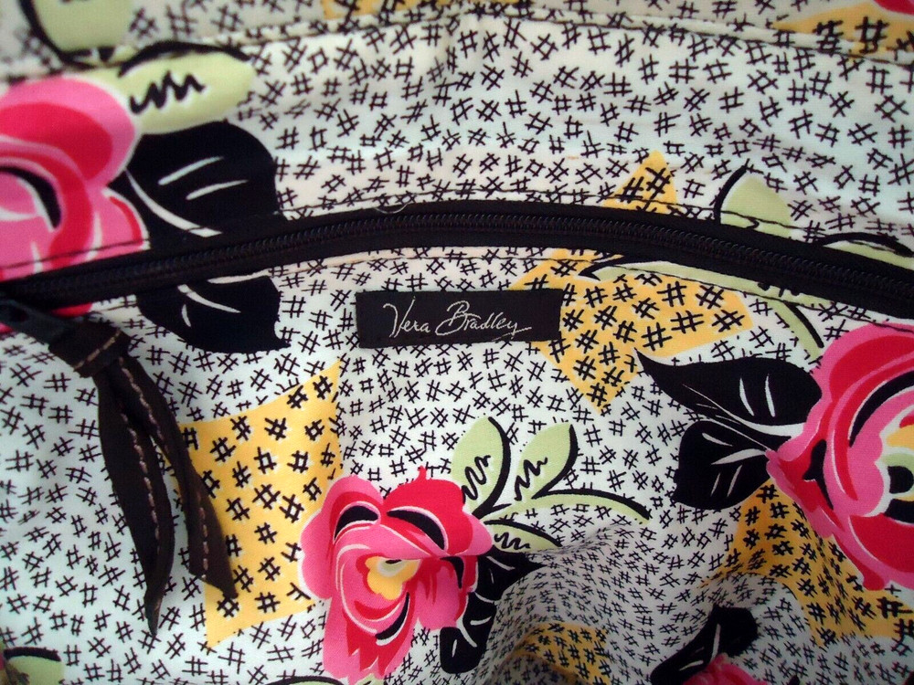 Vera Bradley Brown Quilted Microfiber Tote